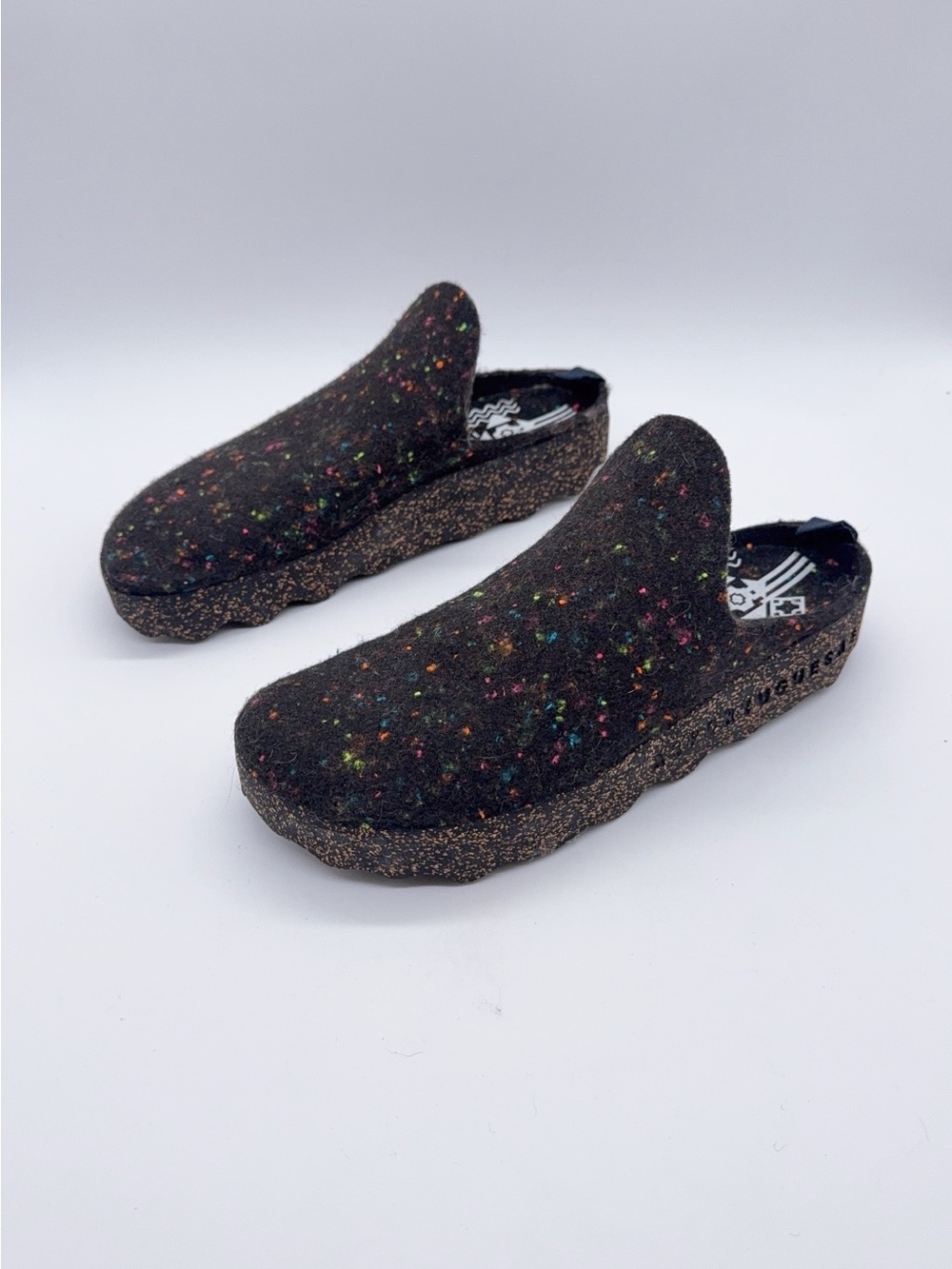 ASPORTUGUESAS By Fly London Women’s Come Sneaker Mule Black Fabric size 40